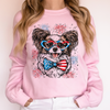 Papillon Patriotic Dog USA Pride Edition Featuring Stars And Stripes Motif Sweatshirt