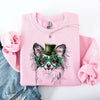 Papillon Adorable Dog St Patrick's Day Lucky Irish Shamrock Celebration With Festive Charm Sweatshirt