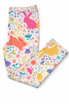Pastel Floral Bunnies Leggings
