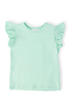 Pastel Green S/S Ruffle Tee
