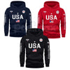 Patriot USA Flag Print Hoodie – Men’s American Heritage Fleece Sweatshirt, Vintage Stars & Stripes Graphic Pullover, Made in the USA