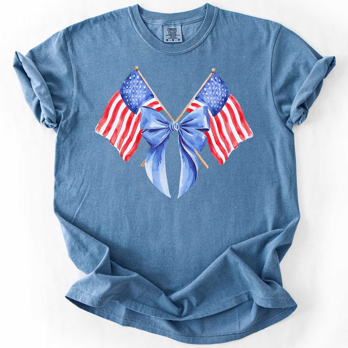 Patriotic Coquette Flags Americana USA Flag Motif For Proud Patriots And Flag Lovers Edition Comfort Colors Tee