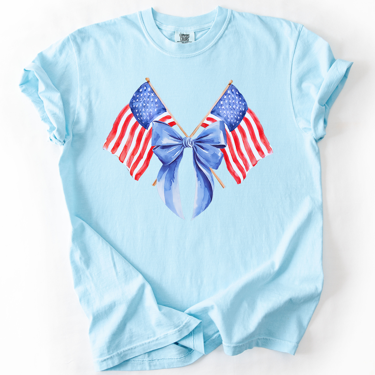 Patriotic Coquette Flags Americana USA Flag Motif For Proud Patriots And Flag Lovers Edition Comfort Colors Tee