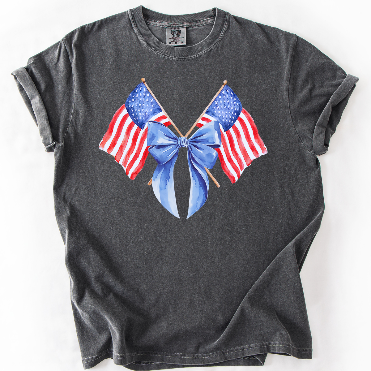 Patriotic Coquette Flags Americana USA Flag Motif For Proud Patriots And Flag Lovers Edition Comfort Colors Tee