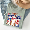 Patriotic Hippie Cats Peace Sign Edition For Americana Lovers Comfort Colors Tee