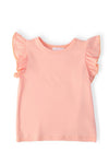 Peach S/S Ruffle Tee
