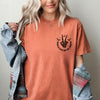 People Give Me The Creeps Pocket Print Skeleton Bats Witch Halloween Spooky Comfort Colors Tee