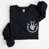 People Give Me The Creeps Pocket Print Skeleton Bats Witch Halloween Spooky Sweatshirt
