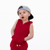 BAMBOO HOODIE TANK- Red