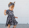 MID SLEEVE BAMBOO DRESS- Chris Camo