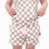BAMBOO JOGGER SHORTS- Tan Check