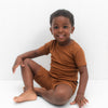 TWO PIECE SHORTIE SET- Bark Ribbed