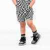 BAMBOO JOGGER SHORTS- Black Dizzy Check