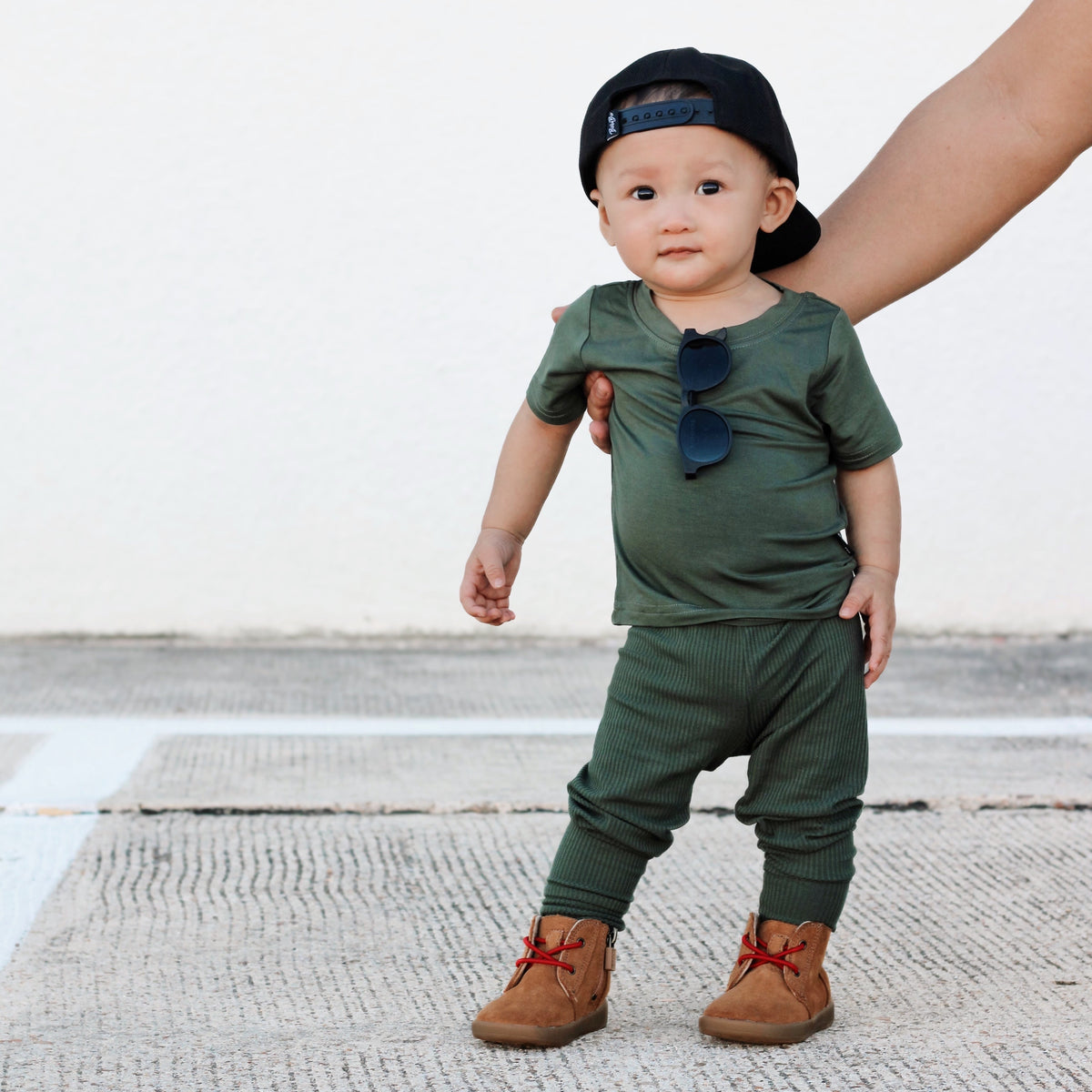 BAMBOO BASIC TEE- Moss