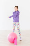 SALE Playful Purple Full-Zip Ruffle Active Jacket