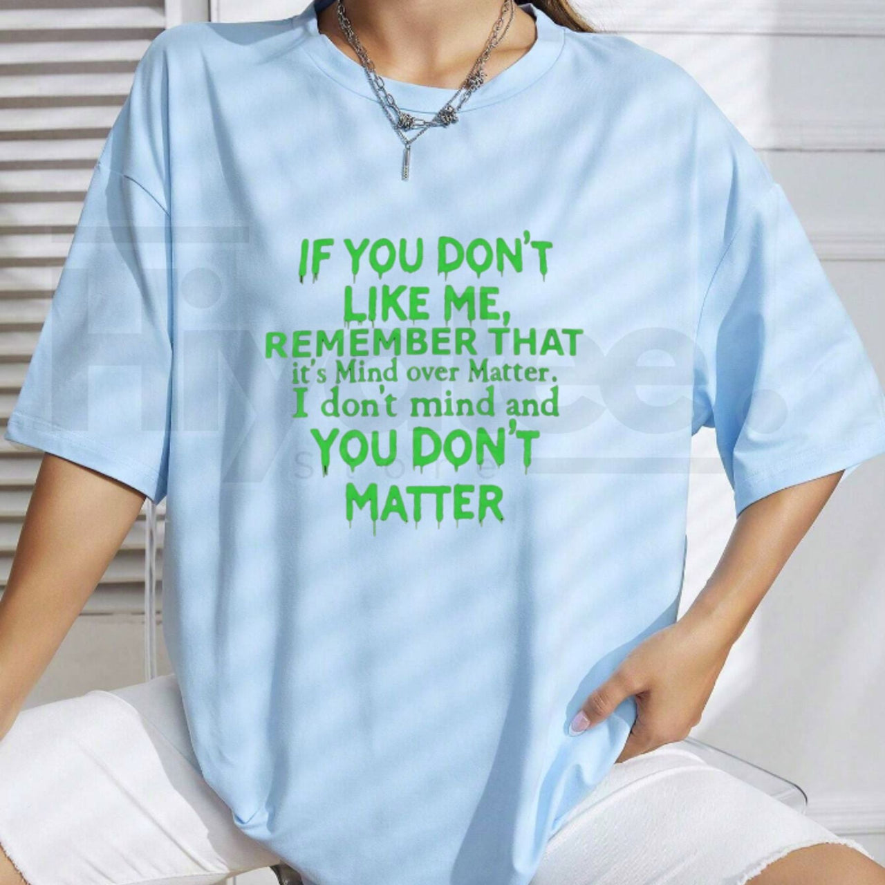 Plus Size Women’s Mind Over Matter T-Shirt – Inspirational Quote Graphic Tee, Casual Cotton Shirt