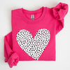 Polka Dot Heart Dalmatian Print Valentine's Day Cozy Autumn Warmth Edition Sweatshirt
