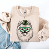 Pomeranian Adorable Dog St Patrick's Day Lucky Irish Spirit Celebration Festive Design Sweatshirt