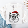 Festive Pomeranian Santa Christmas Dog Lover Holiday Pride Design Cozy Sweatshirt
