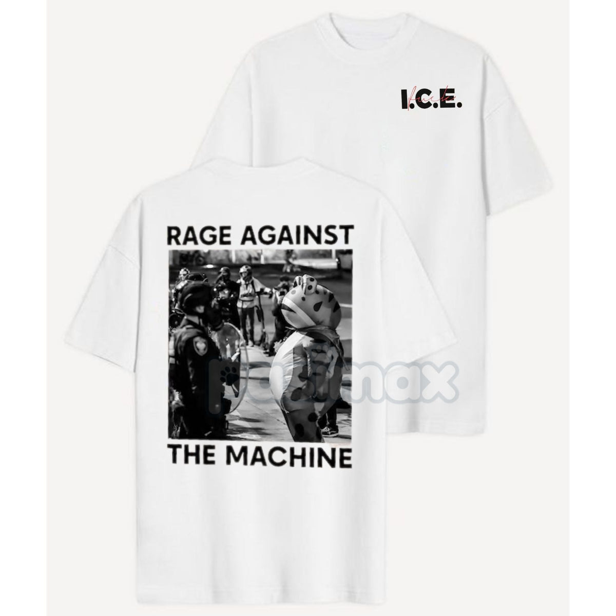 Portland Frog "No Deportation" T-Shirt - Rage Against The Machine ICE Out Social Justice Tee, Two-Sided Graphic