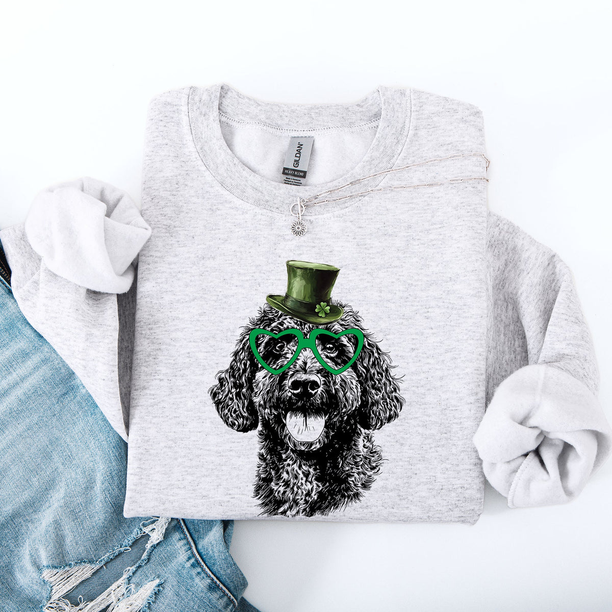 Portuguese Water Dog Adorable St Patrick's Day Irish Lucky Charm Celebration Sweatshirt
