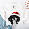 Portuguese Water Dog Santa Christmas Dog Lover Cozy Holiday Scene With Whimsical Pup Sweatshirt