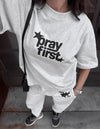 Pray First Heavyweight Tee