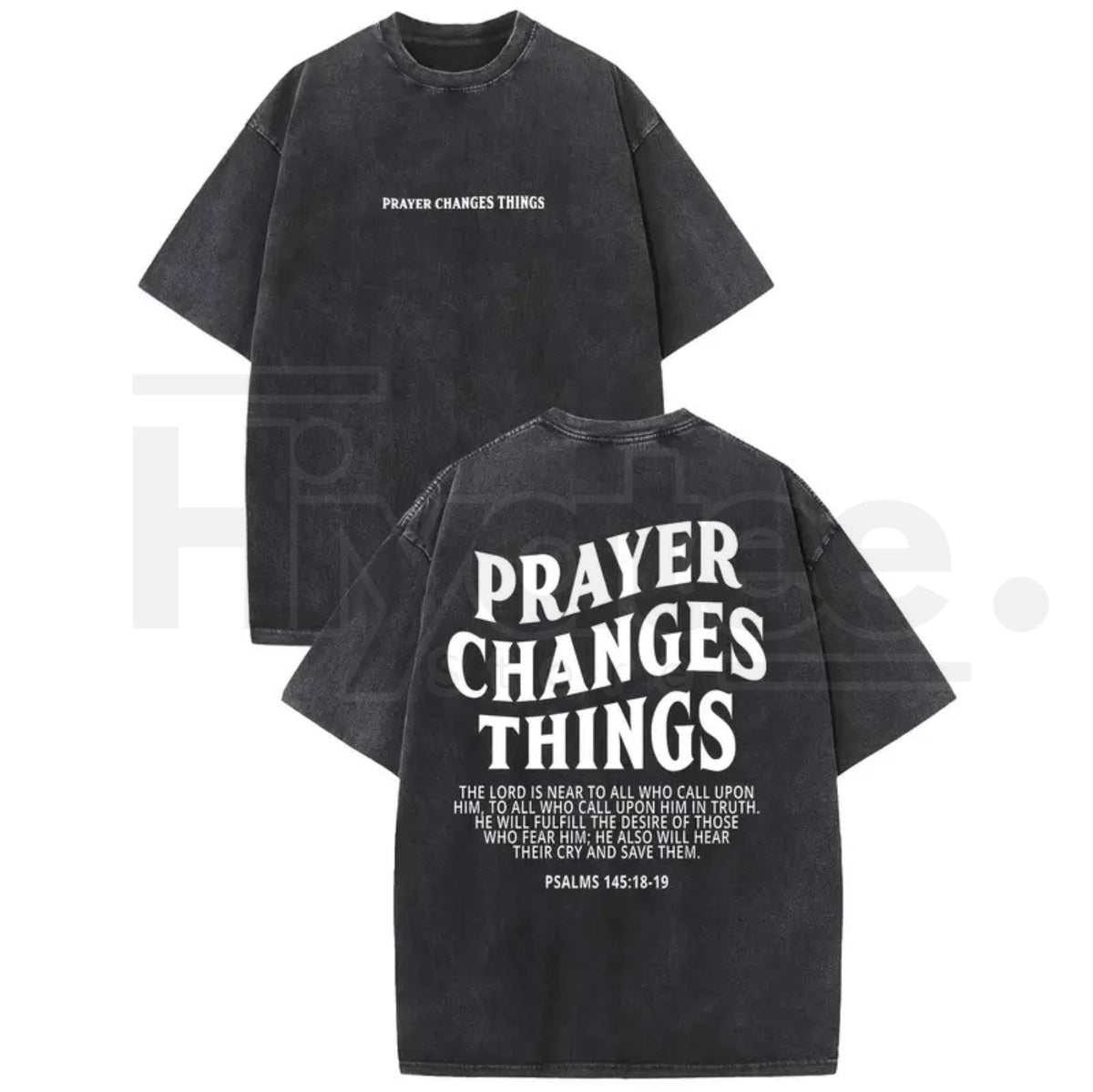 Prayer Changes Everything Vintage Washed T-Shirt – Faith Graphic Cotton Oversized Tee
