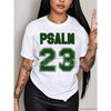 Premium Women's Psalm 23 Scripture T-Shirt - Daily Strength & Faith Top, High-Quality Jersey Knit