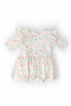 Pretty Pumpkins 3/4 Sleeve Flutter Twirl Bodysuit
