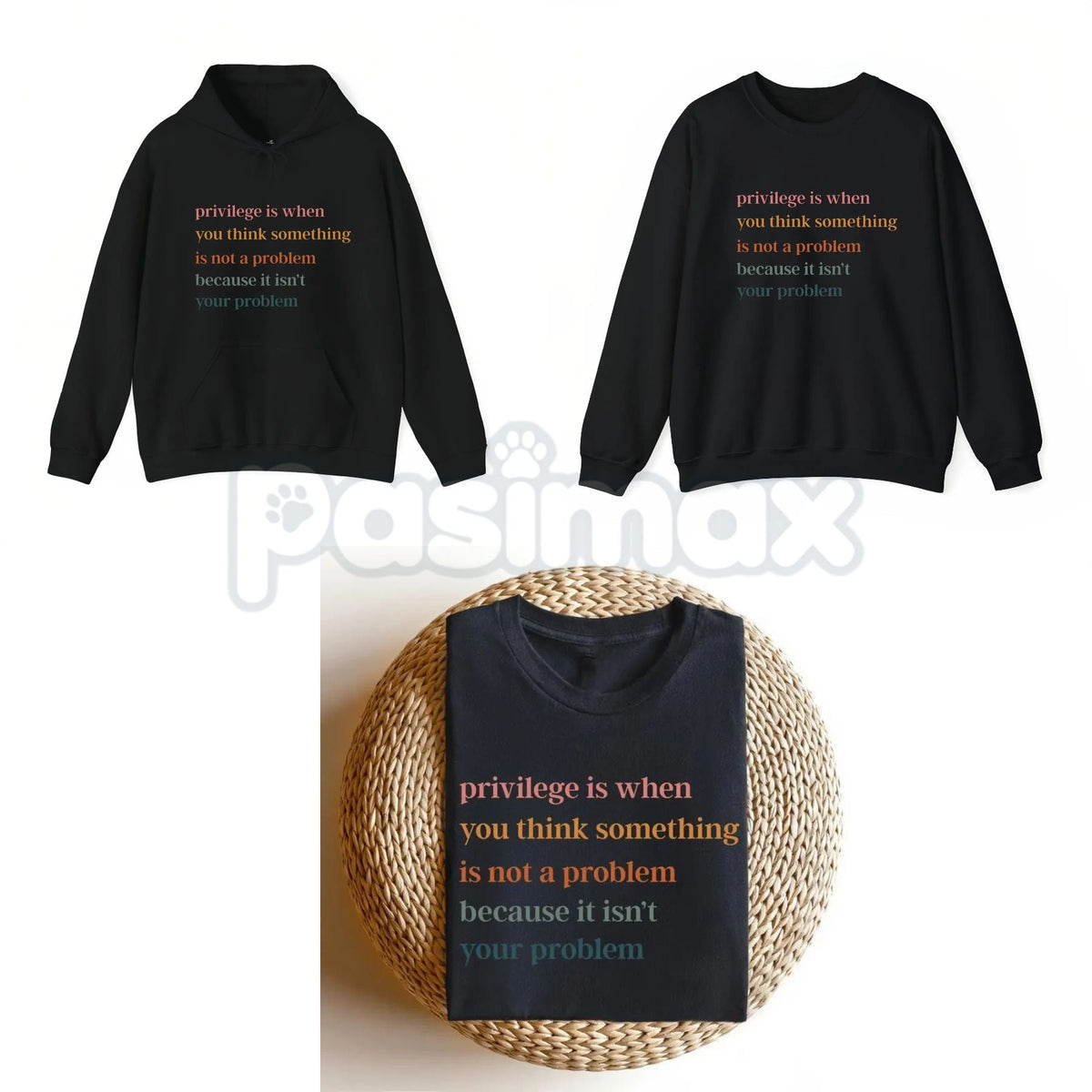 Privilege Is When You Think Something Isn't A Problem – Social Justice Hoodie, Sweatshirt & Graphic T-Shirt