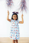SALE Proudly Patriotic S/S Pocket Twirl Dress