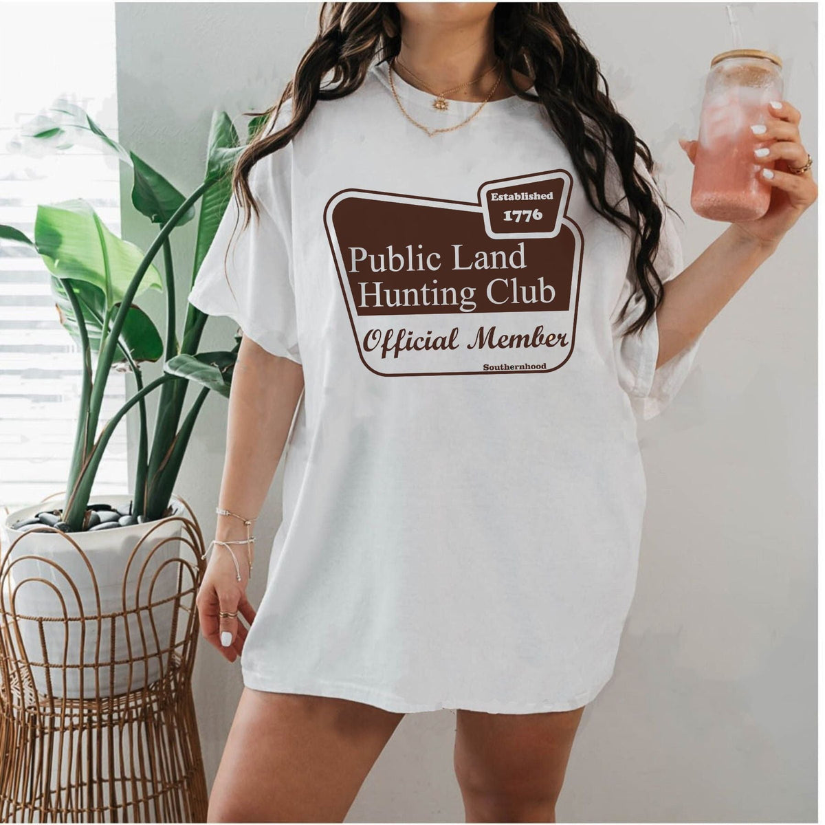 Public Land Hunting Club T-Shirt - Sage Color Tee, Hunter & Outdoorsman Apparel