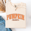 Pumpkin Season Classic Varsity Halloween Fall Autumn Watercolor Leopard Pumpkins Bouquet Comfort Colors Tee