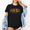Pumpkin Season Fall Retro Varsity Autumn Vibes Cozy Halloween Colors Graphic Tee