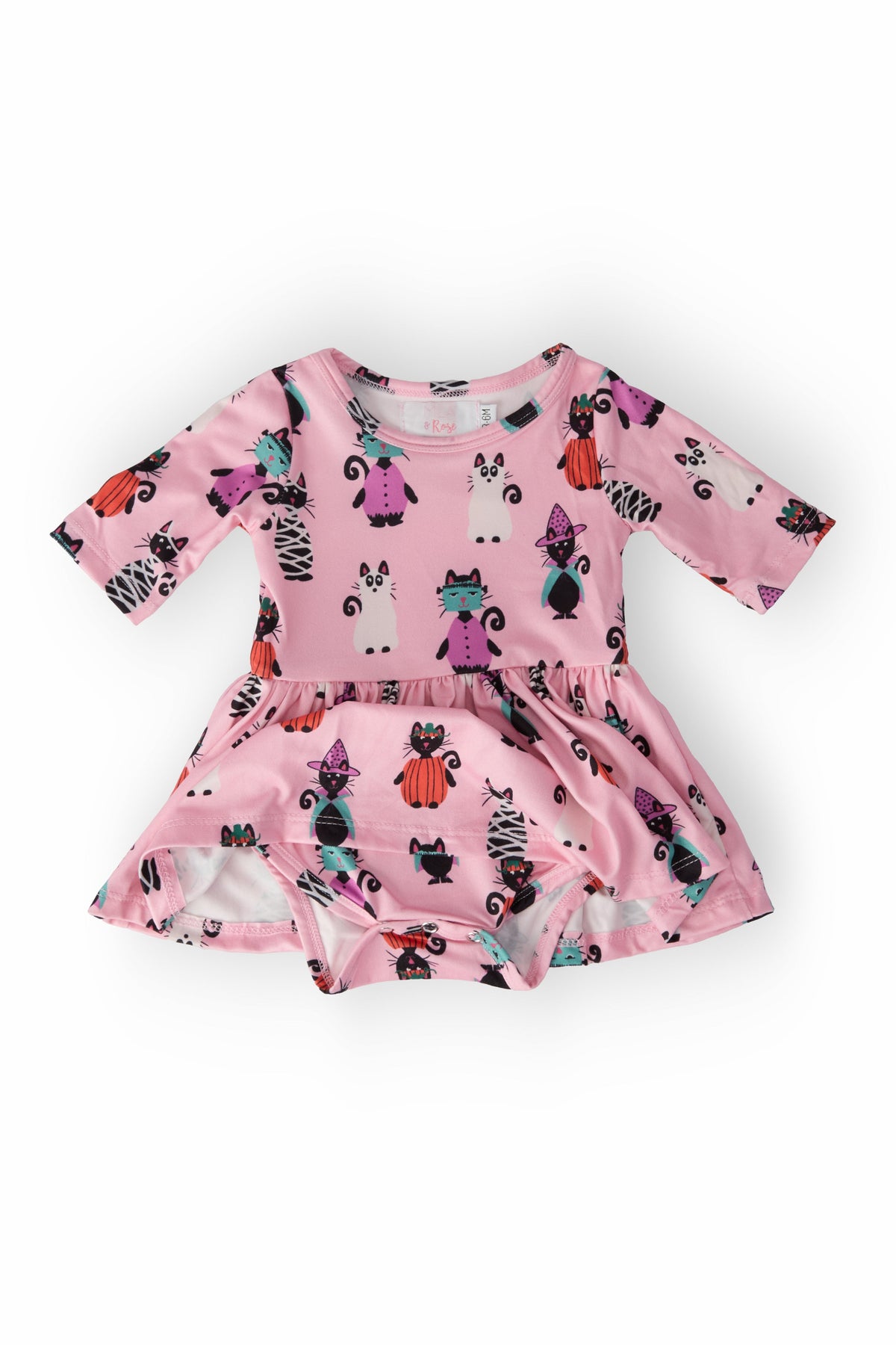 Purr-fectly Spooky 3/4 Sleeve Twirl Bodysuit