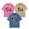 Raccoon “Let It Shine” Vintage Washed T-Shirt – Oversized Batik Cotton Inspirational Graphic Tee