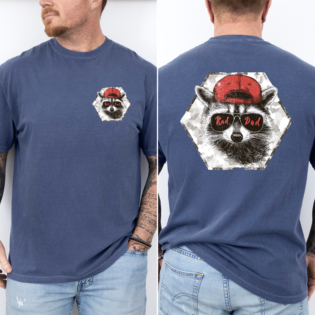 Rad Dad Raccoon Camouflage Artwork For Fathers And Guys Who Rock Everyday Dad Style Comfort Colors Tee