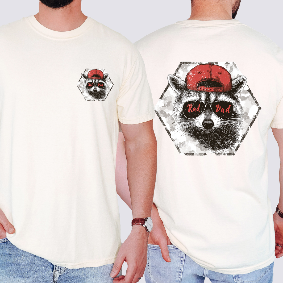 Rad Dad Raccoon Camouflage Artwork For Fathers And Guys Who Rock Everyday Dad Style Comfort Colors Tee