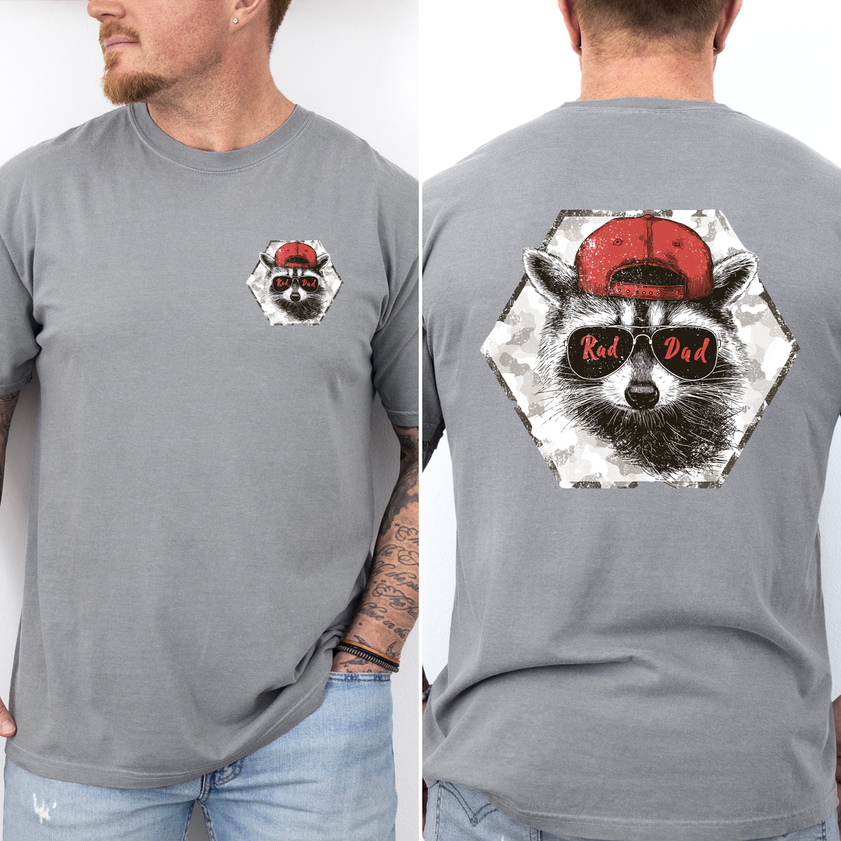 Rad Dad Raccoon Camouflage Artwork For Fathers And Guys Who Rock Everyday Dad Style Comfort Colors Tee