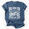 Rad Mom Era Caffeine and Chaos Sassy Mama Mother Real Life Supermom Everyday Hustle Coffee Loving Comfort Colors Tee