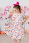 SALE Rainbow Ribbons S/S Pocket Twirl Dress