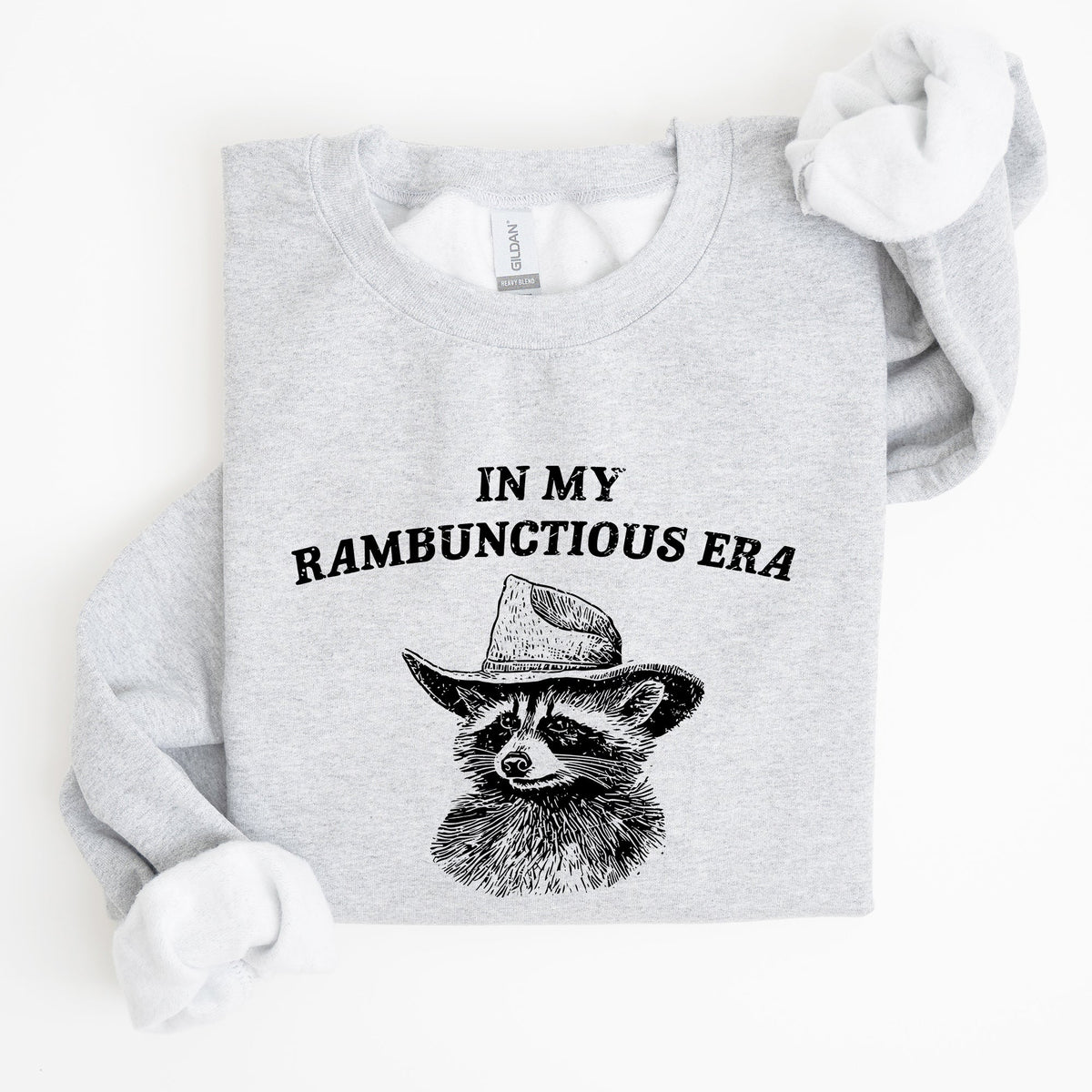 Rambunctious Era Raccoon Meme Aesthetic Funny Pop Culture Icon Cozy Fleece Edition Sweatshirt