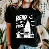 Read In Peace Ghost Haunted Halloween Spooky Bookish Library Booktok Graphic Tee