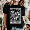 Read In Peace Tarot Skeleton Halloween Booktok Library Bookish Literary Gothic Cozy Graphic Tee