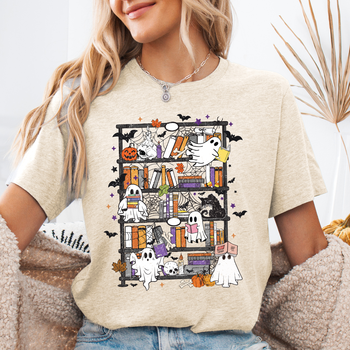 Reading Ghosts Bookish Library Spooky Halloween BookTok Collectors Edition Graphic Tee
