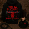 Rebel Family Outlaw Bloodline Hoodie – Red Skull Country Apparel Pullover, Southern & Edgy Streetwear, Unisex
