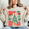 Merry And Bright Christmas Candy Cane Tree Floral Holiday Cheer Design Sweatshirt