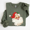 Red Retro Santa Claus Christmas Vintage Classic Snow Xmas Seasonal Ornament Sweatshirt