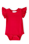 Red S/S Flutter Bodysuit